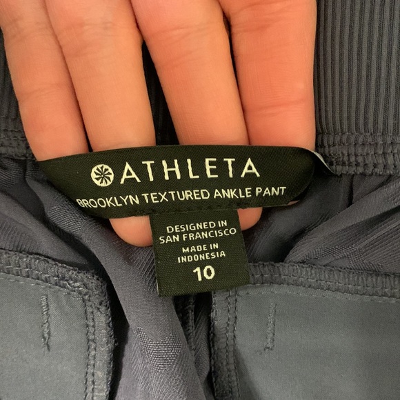 Athleta Brooklyn Textured Ankle Work Professional Waistband Pant Sz 10 - Picture 8 of 12